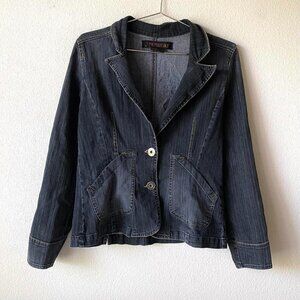 Jeanstar y2k 2000s Dark Wash Denim Jean Jacket Women's M